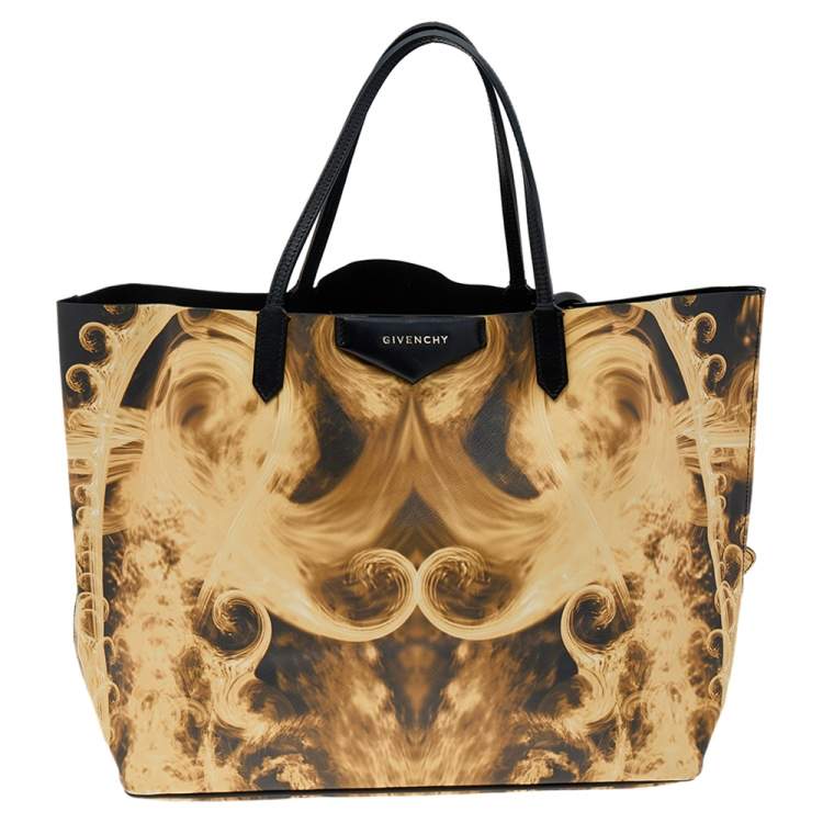 Preloved Givenchy Flame Print Coated Canvas Antigona Shopping Tote